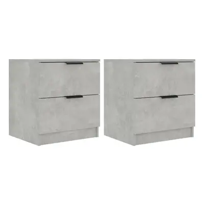 (concrete grey, 2) vidaXL 1/2x Bedside Cabinet Engineered Wood Home End Side Table Multi Colours