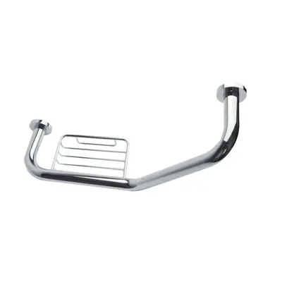 Bathroom Angled Grab Bar With Soap Dish - 470mm