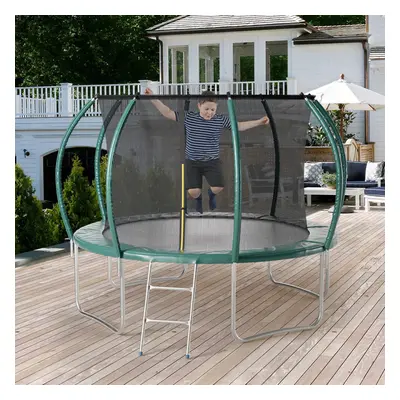 14FT Outdoor Enclosure Trampoline with Ladder