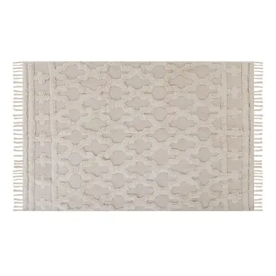 Cotton Area Rug x cm Beige SULUOVA