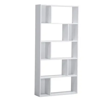 5 Tier Bookcase ORILLA White