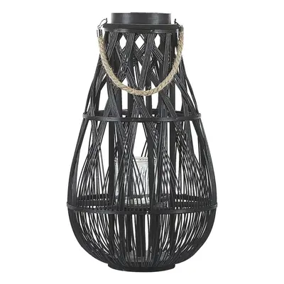 Lantern TONGA Wood cm Black