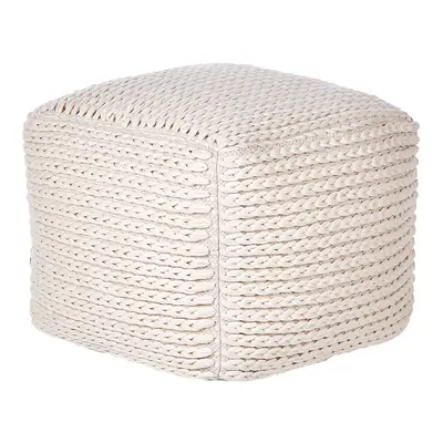 Cotton Pouffe x x cm Light Beige DAMAN