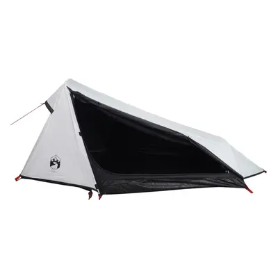 (white blackout) vidaXL Camping Tent Tunnel 1-Person Patio Dome Tent Blackout Fabric Waterproof