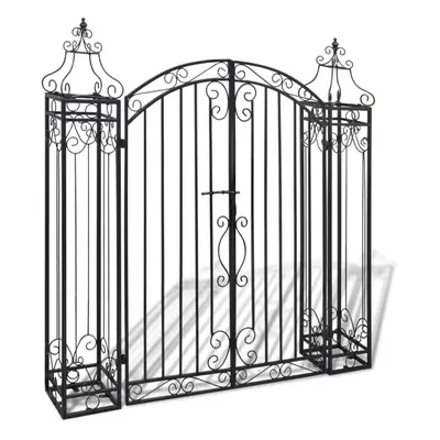 vidaXL Ornamental Garden Gate Wrought Iron Outdoor Entry Door Arch Climbing