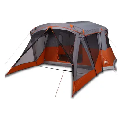 (grey and orange, 4-person) vidaXL Family Tent with Porch 6-Person Lightweight Camping Tent Wate