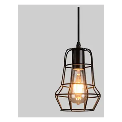 E27 Metal Pendant Cage Light for Bar Coffee Shop Indoor Hanging Lamp Decor