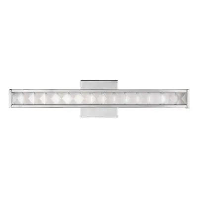 Wall Light Integrated LED Vanity Light Faceted Crystals Polished Chrome 20W