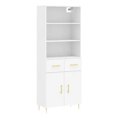 (white, doors drawers) vidaXL Highboard Sideboard Cupboard Side Cabinet Grey Sonoma Engineered W