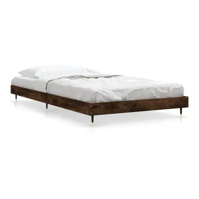 (smoked oak, x cm) vidaXL Bed Frame Bedroom Platform Bed Frame Bedstead Bed Base Engineered Wood