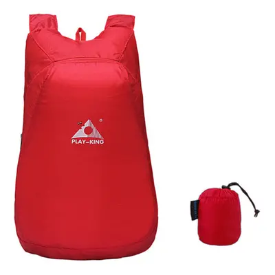 (Red) 20L Foldable Waterproof Outdoor Climbing Bags Athletic Sport Hiking Travel Backpack