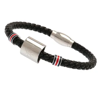 Rangers FC Colour Ring Leather Bracelet