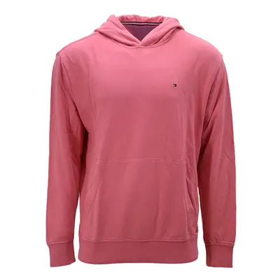 (Pink, L) TOMMY HILFIGER Mens Hoodies Pullover Fleece Sweatshirts Casual Hooded Jumper Top