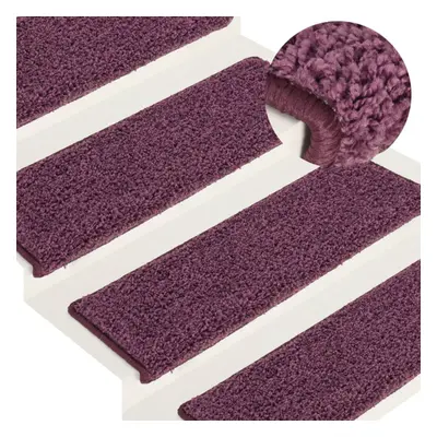 vidaXL Carpet Stair Treads pcs 65x21x4 cm Dark Purple