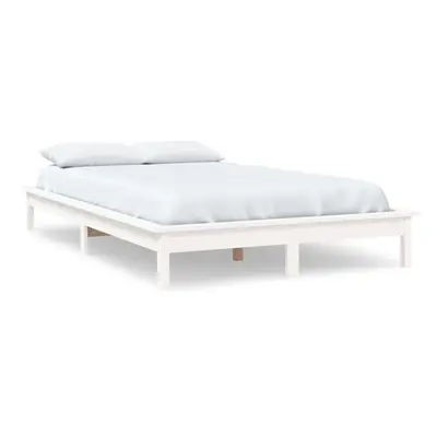 (white, x cm) vidaXL Solid Wood Pine Bed Frame Wooden Bedstead Bed Base Multi Colours/Sizes