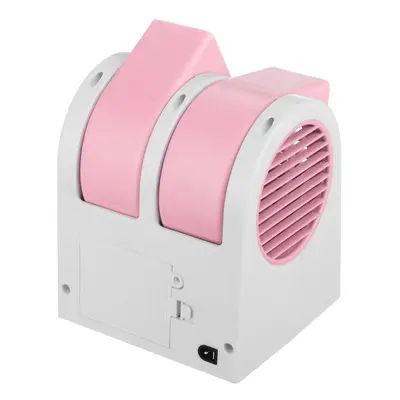 (Pink) Mini Cooling Fan Gears Portable Air Conditioner Cooler Car Auto Truck Vehicle