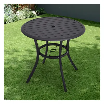 (Round,80*80*73cm) Garden Metal Slatted Coffee Table