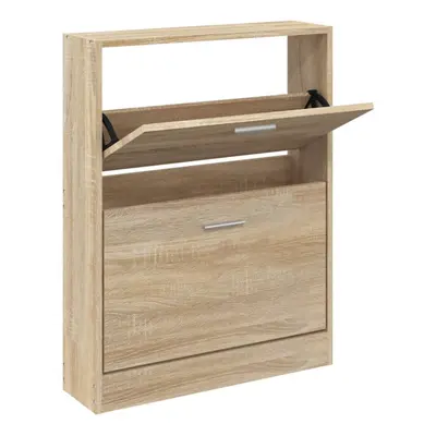 (Oak, x x cm (W x D x H)) New Wood Shoe Cabinet 5Drawer Organiser Furniture Multi Colours Multi 