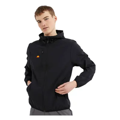 (L, Black) Ellesse Mens Losali Chest Pocket Adjustable Hood Full Zip Golf Jacket