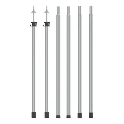 vidaXL 2x Telescopic Tarp Poles Aluminum Adjustable Awning Pole Tent Stick