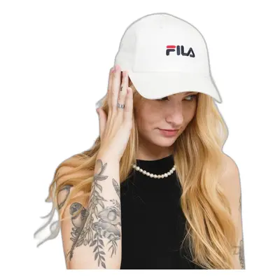 Fila Unisex_Adult Brasov Panel Cap with Linear Logo-Strap Back Baseball, Egret, One Size