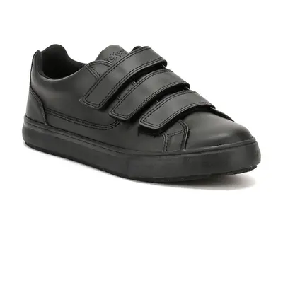 (UK 10) Kickers Black Leather Tovni Trip Trainers