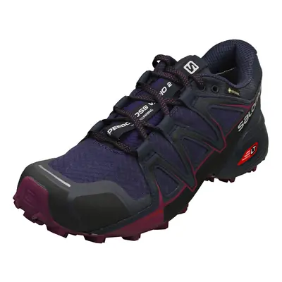 Salomon Speedcross Vario Gore-tex Womens Fashion Trainers in Navy Black - 5.5 UK