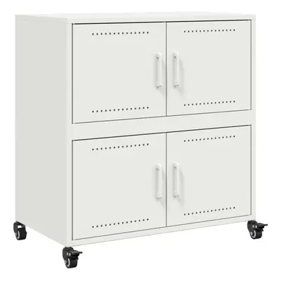 (white) vidaXL Sideboard Storage Organiser Cupboard Side Cabinet Highboard White Steel