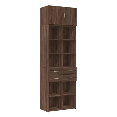 (brown oak) vidaXL Storage Cabinet Hall Side Cabinet Sideboard Sonoma Oak Engineered Wood