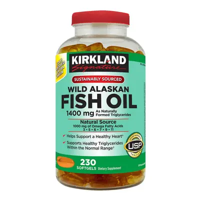 Kirkland Signature Sustainably Sourced Wild Alaskan Fish Oil mg, Softgels - mg of Omega Fatty Ac