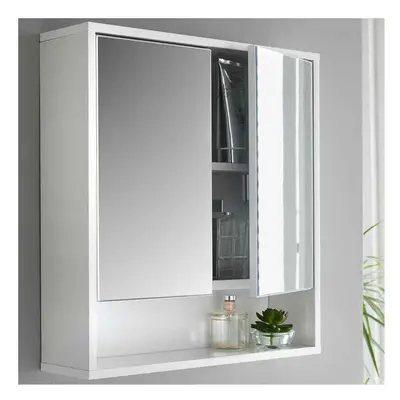 New Stunning High Gloss Bathroom Mirror Cabinet Perfect Bathroom Storage