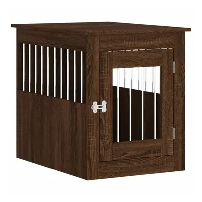 (brown oak, x x cm) vidaXL Dog Crate Furniture Pet Doghouse Dog Kennel Dog Cage Engineered Wood