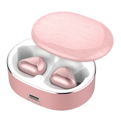 (Pink) AI Control Tws Mini Wireless Bluetooth Headphone Waterproof Noise Cancelling Sports Heads