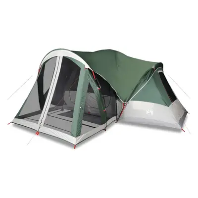 (Green) vidaXL Family Tent Tipi 8-Person Lightweight Camping Tent Green Waterproof