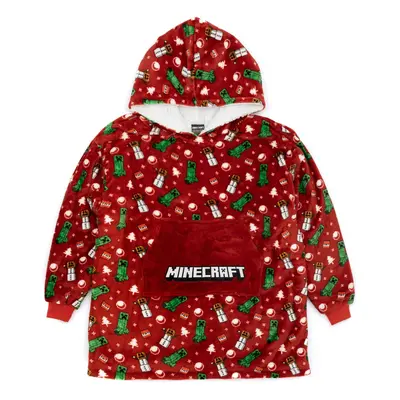 Minecraft Childrens/Kids Oversized Christmas Hoodie Blanket