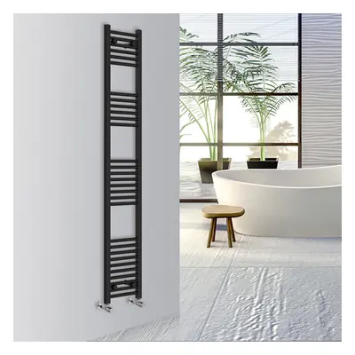 (Black, 1800x300mm) Warmehaus Straight Bathroom Heated Towel Rail Warmer Radiator Central Heatin