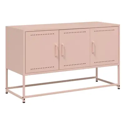 vidaXL TV Cabinet TV Stand Media Unit TV Unit Entertainment Centre Pink Steel