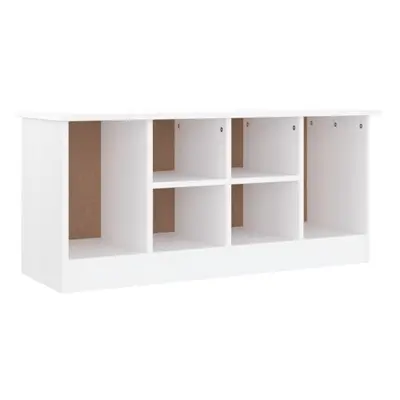 (white) vidaXL Shoe Bench Wooden Storage Bench Shoe Rack Cupboard ALTA Solid Wood Pine