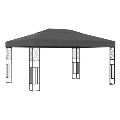 vidaXL Gazebo 4m Anthracite Fabric Spacious Outdoor Canopy Shelter Party Tents