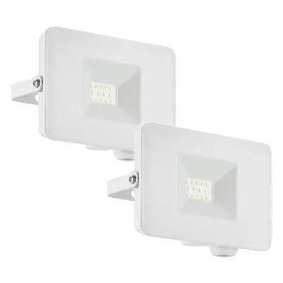 2 PACK IP65 Outdoor Wall Flood Light White Adjustable 10W LED Porch Lamp