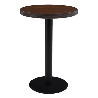 vidaXL Bistro Table Dark Brown 60cm MDF Coffee Bar Dinner Dining Desk Stand