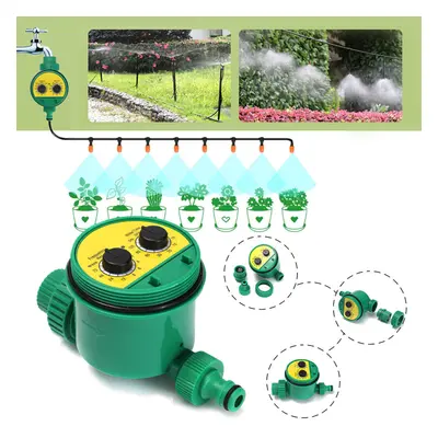 Garden Irrigation Controller Two Dial Electronic Water Timer Home Plant Flower