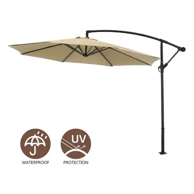 3M Large Hanging Garden Parasol Cantilever Sun Shade Patio Banana Umbrella