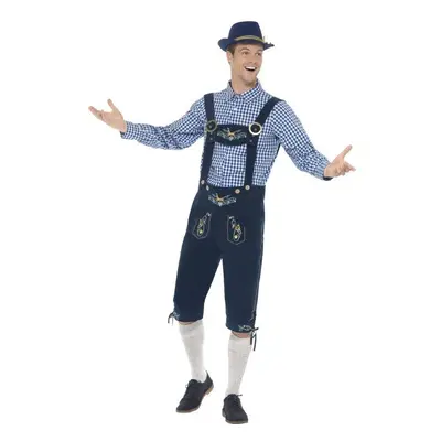 Smiffy's Adult Men's Rutger Bavarian Costume, Lederhosen And Shirt, Around The