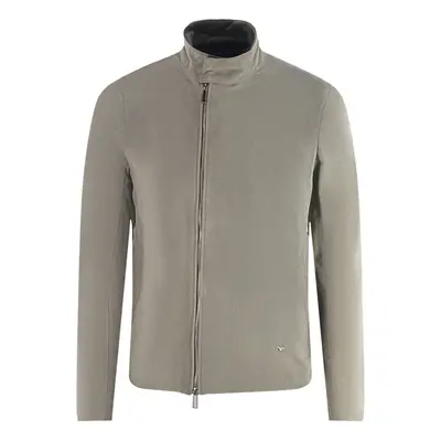 (XS) Emporio Armani Grey Leather Jacket