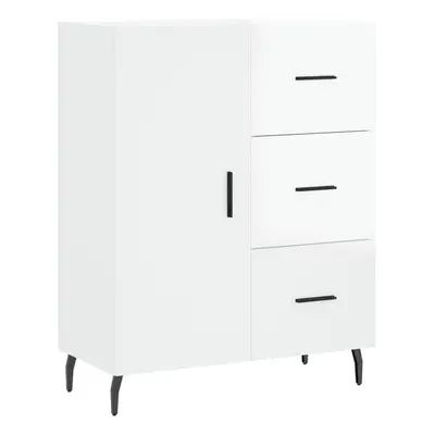 (high gloss white) vidaXL Sideboard Storage Cabinet Cupboard Side Cabinet Black Engineered Wood