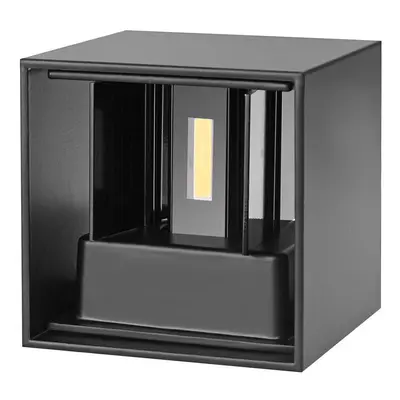 (Black, Warm White) AC 220V Waterproof 7W Aluminum Cube COB LED Wall Lamp Light Modern Home Ligh