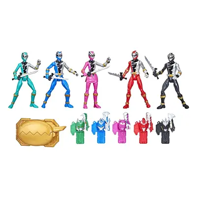 Power Rangers Dino Fury Ranger Team Multipack 6-Inch Action Figure Toys with Dino Fury Keys and 