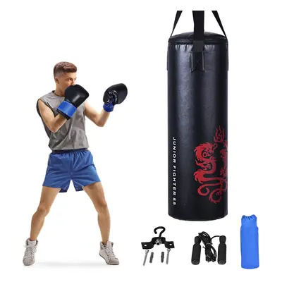 5 PCS Kids Punching Bag Set Boxing Hanging Punching Set w/ Boxing Gloves