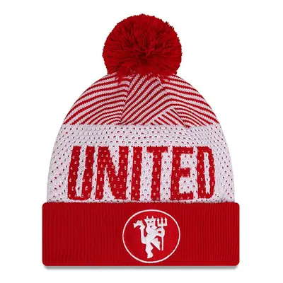 New Era Man UTD FC Engineered Red Cuff Knit Beanie Hat